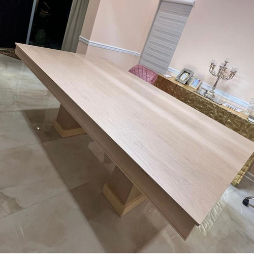 10 - Foot Solid Canadian White Oak Dining Table - Whatadeal Furniture