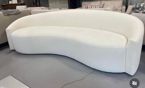 102” Weave Shield Curved Custom Sofa - Whatadeal Furniture