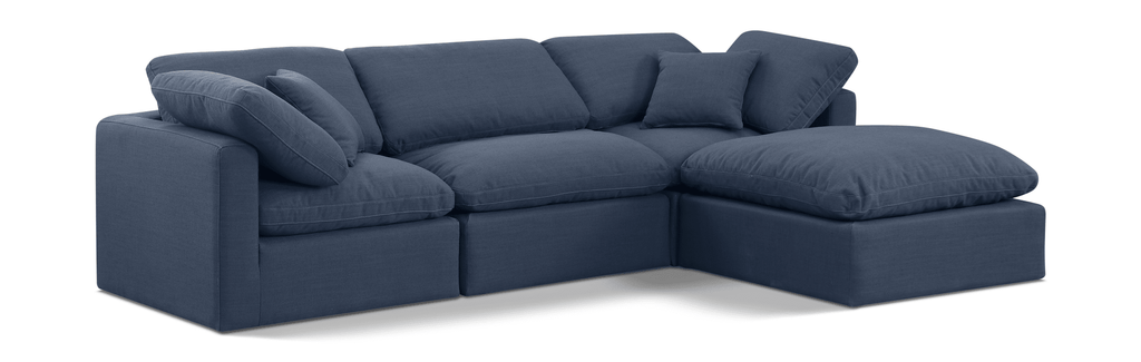 4 - Piece Beige Cloud Sectional Sofa - Whatadeal Furniture