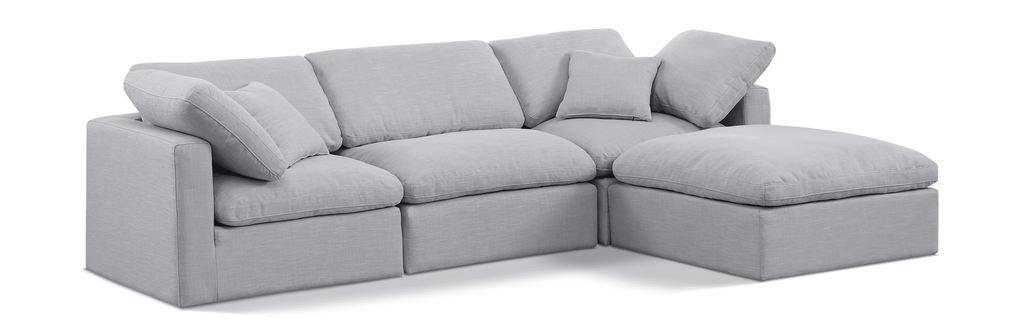 4 - Piece Beige Cloud Sectional Sofa - Whatadeal Furniture