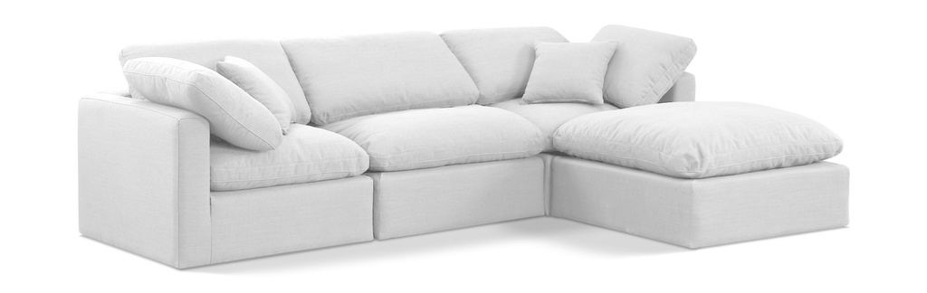 4 - Piece Beige Cloud Sectional Sofa - Whatadeal Furniture