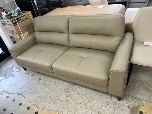 75" Abbot Taupe Leather Sofa - Whatadeal Furniture