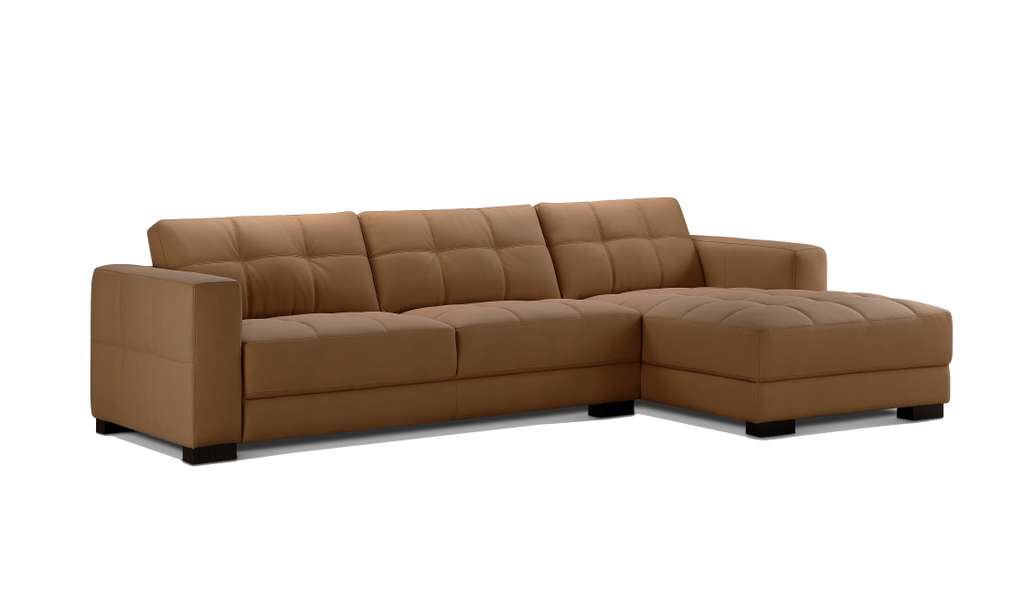 Abbysonn Top Grain Leather Sectional Sofa