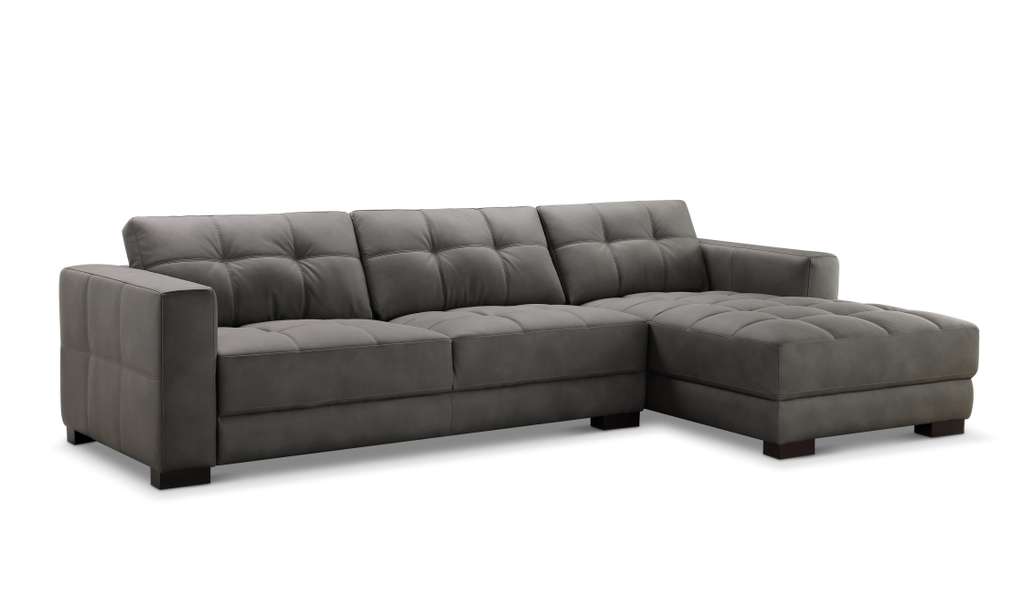 Abbysonn Top Grain Leather Sectional Sofa