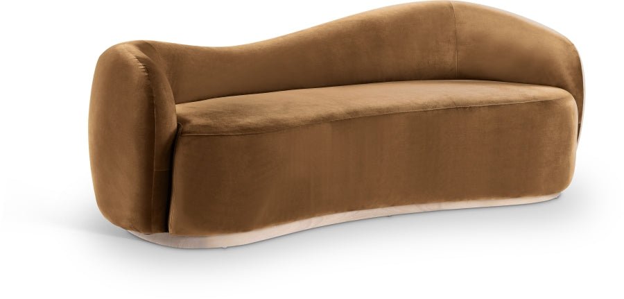 Augusta 92.5" Curved Performance velvet Sofa available in many colors - Whatadeal Furniture