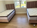 Channeled 48" Custom Upholstered Platform Bed - Whatadeal Furniture