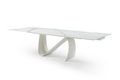 Elegant Extended Ceramic Top White Dining Table - Whatadeal Furniture