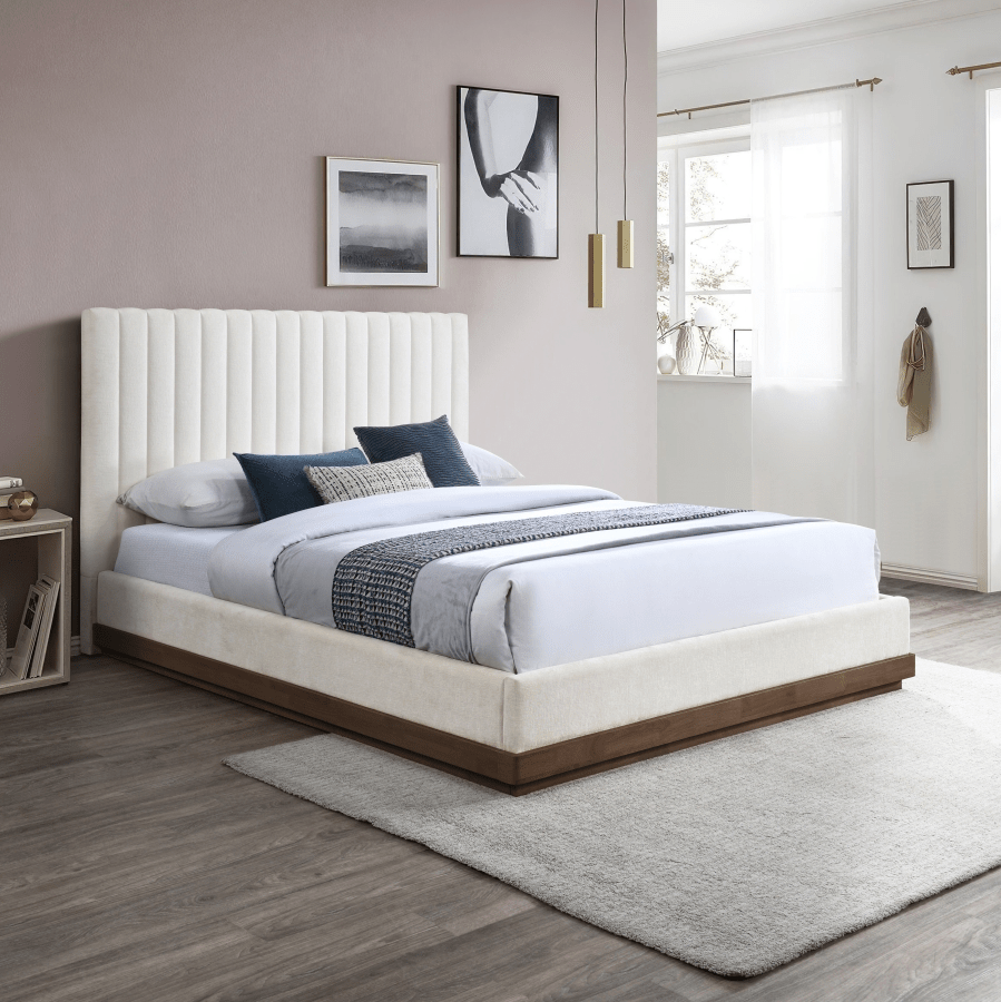 Emmet Smith Chenille Upholstered Bed - Whatadeal Furniture