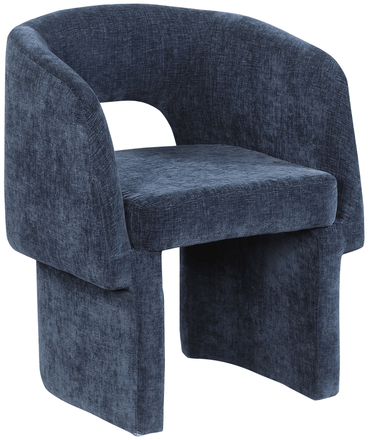 Emmet Smith Navy Chenille Upholstered Dining & Accent Chair - Whatadeal Furniture