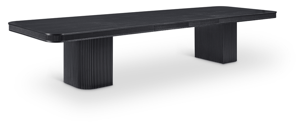 Flutes 112" - 160" Extendable Wood/Oak Veneer Dining Table - Whatadeal Furniture