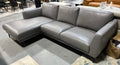Full Leather Left Facing Chaise Sectional Slate grey - Whatadeal Furniture