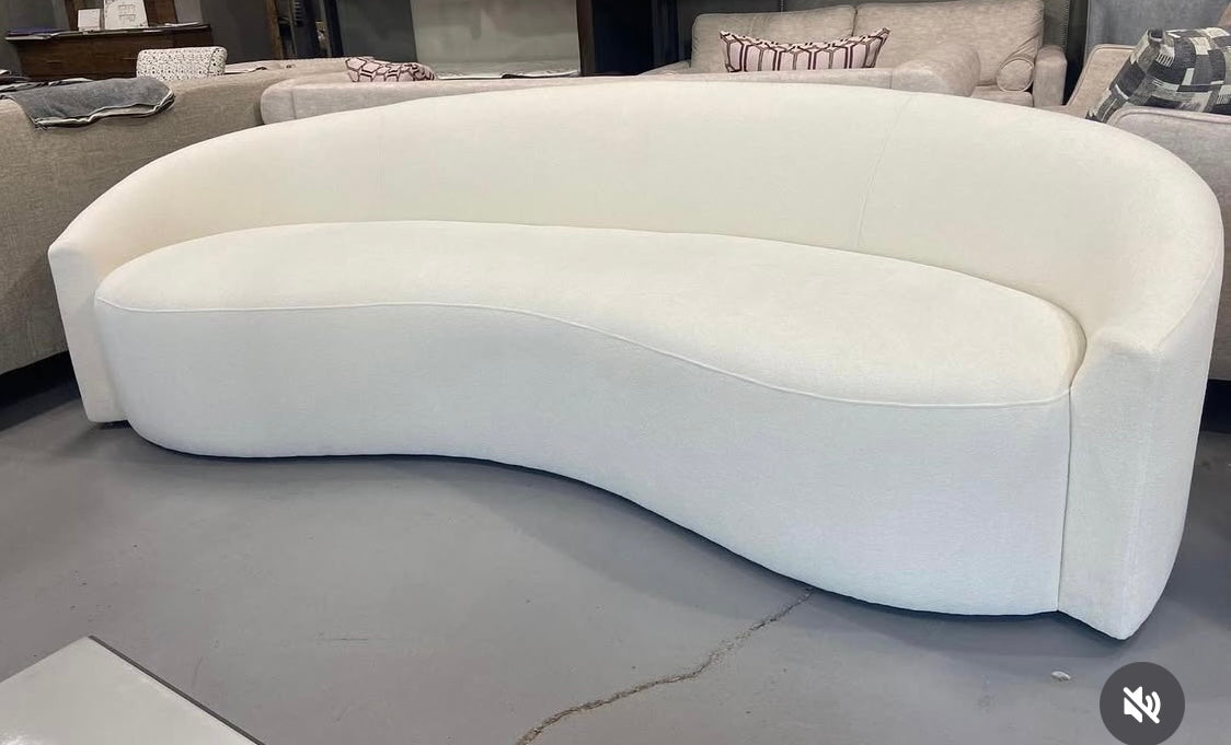 102” Weave Shield Curved Custom Sofa