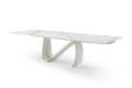 Elegant Extended Ceramic Top White Dining Table
