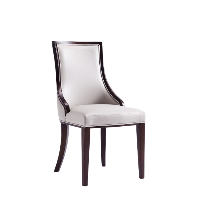 100 Grand Wood Vegan Leather Side chair