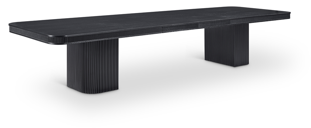 Flutes 112"-160" Extendable Wood/Oak Veneer Dining Table