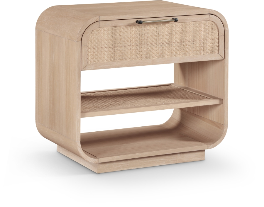 Canes Solid Wood Nightstand