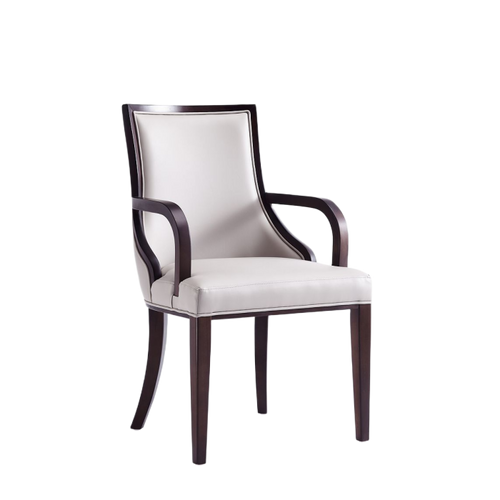 100 Grand wood vegan Leather Arm Chair