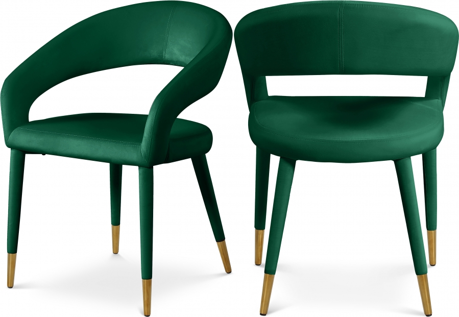 Destiny Curved Velvet Dining Chair