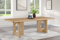 Reva Oak Veneer Dining Table with Fluted Base