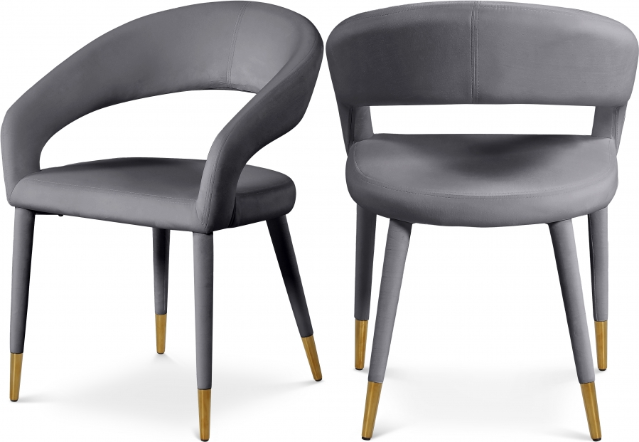 Destiny Curved Velvet Dining Chair