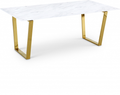 Diaz 78" Marble Veneer Top Dining Table