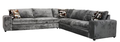 Kinder Grey 129" x 129" Chenille Sectional