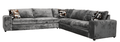 Kinder Grey 129" x 129" Chenille Sectional - Whatadeal Furniture