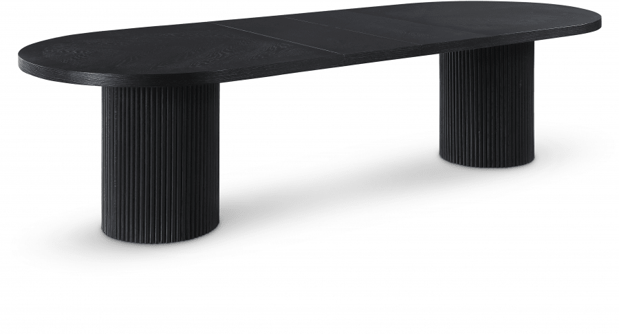 Linda 90" - 123" Engineered Wood Dining Table with Fluted Bases - Whatadeal Furniture