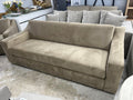 Lior 87" Taupe Velvet Sofa - Whatadeal Furniture