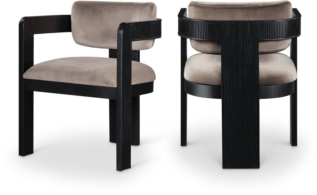 Sasa Velvet Upholstered Wood Dining Chair - Whatadeal Furniture