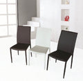 Stackable Leatherette Dining Chairs (Set of 4) - Whatadeal Furniture