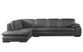 Whatadeal Furniture Taupe Leather Left Facing Chaise Sectional - Whatadeal Furniture